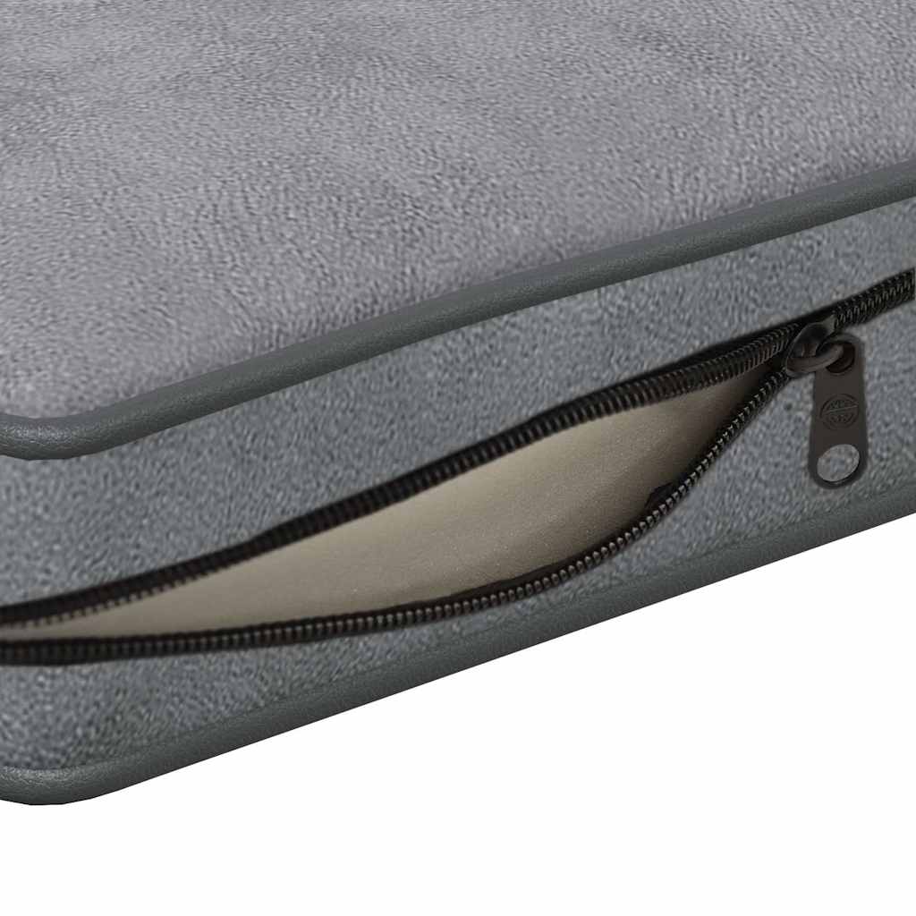 Hondenbank 72x45x30 cm pluche grijs