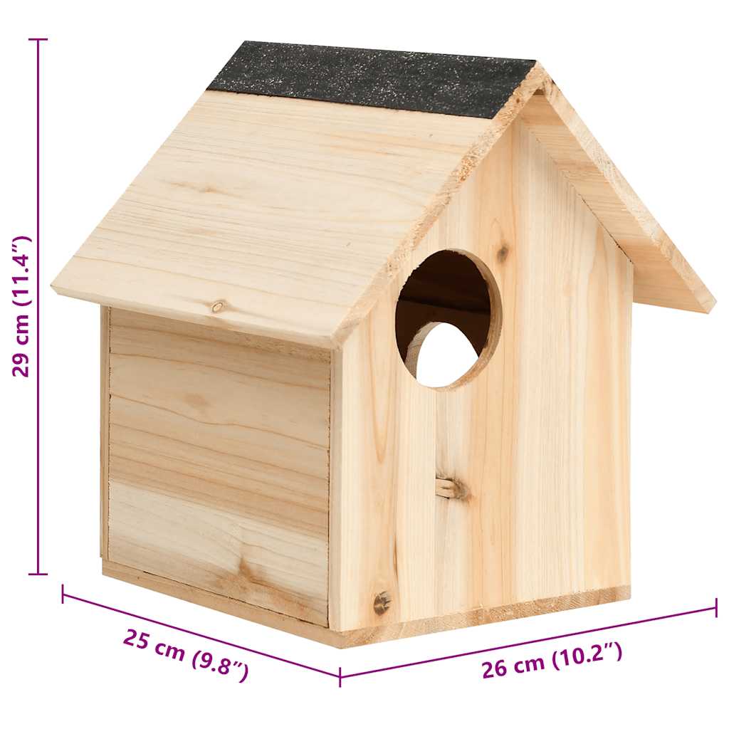 Eekhoornhuisje 26x25x29 cm massief vurenhout