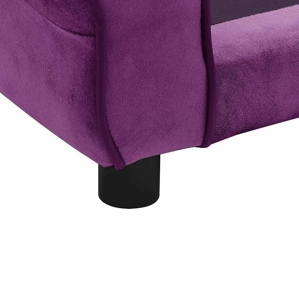 Hondenbank 72x45x30 cm pluche bordeauxrood