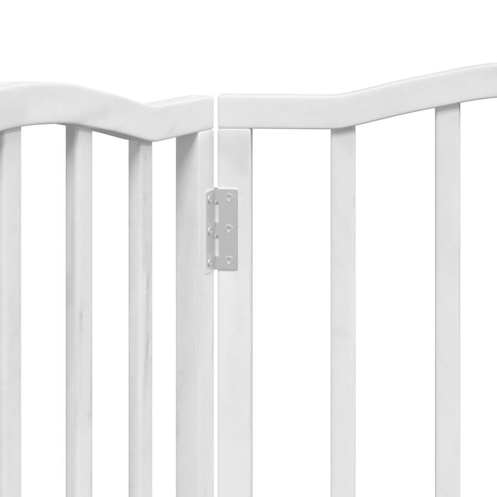 Hondenhek inklapbaar 3 panelen 150 cm populierenhout wit