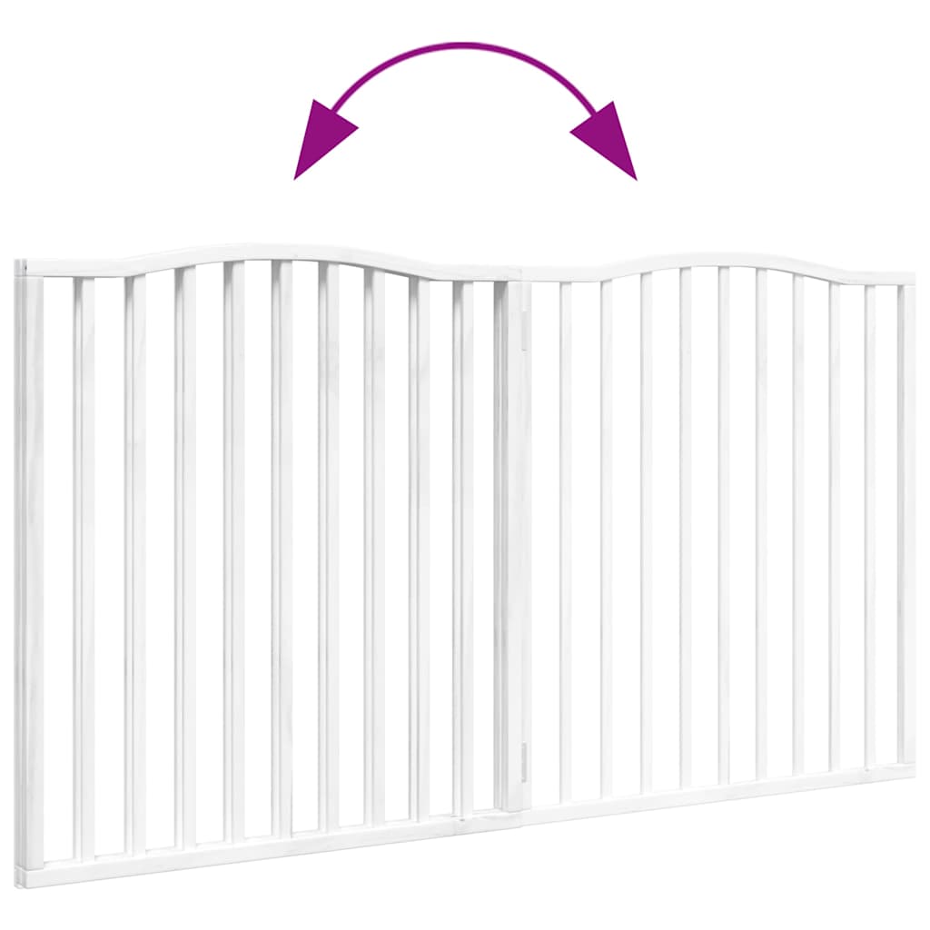 Hondenhek inklapbaar 2 panelen 160 cm populierenhout wit