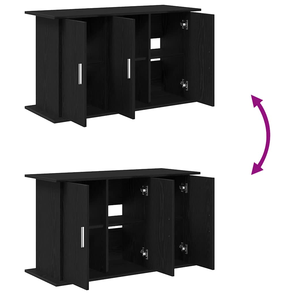 Aquariumstandaard Zwart Eiken 101x41x58 cm Bewerkt Hout