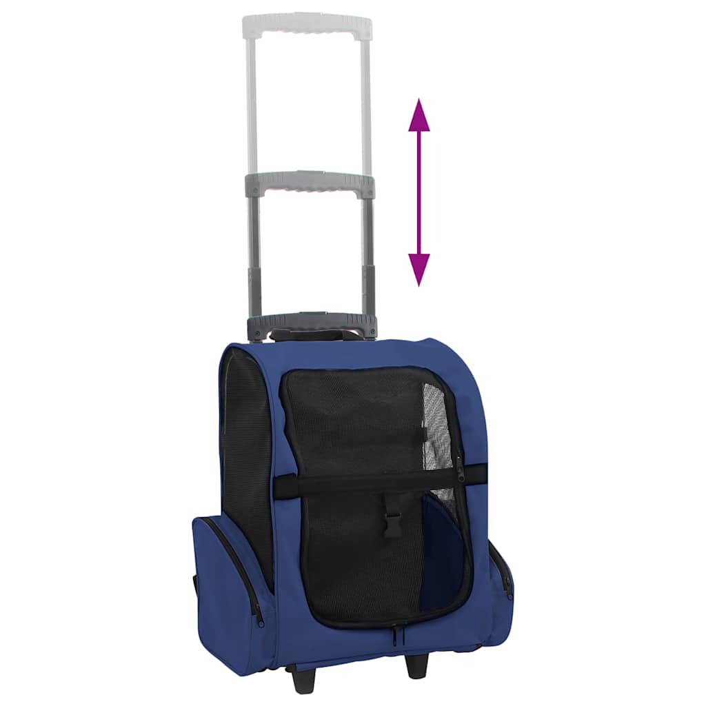Huisdierentrolley inklapbaar blauw