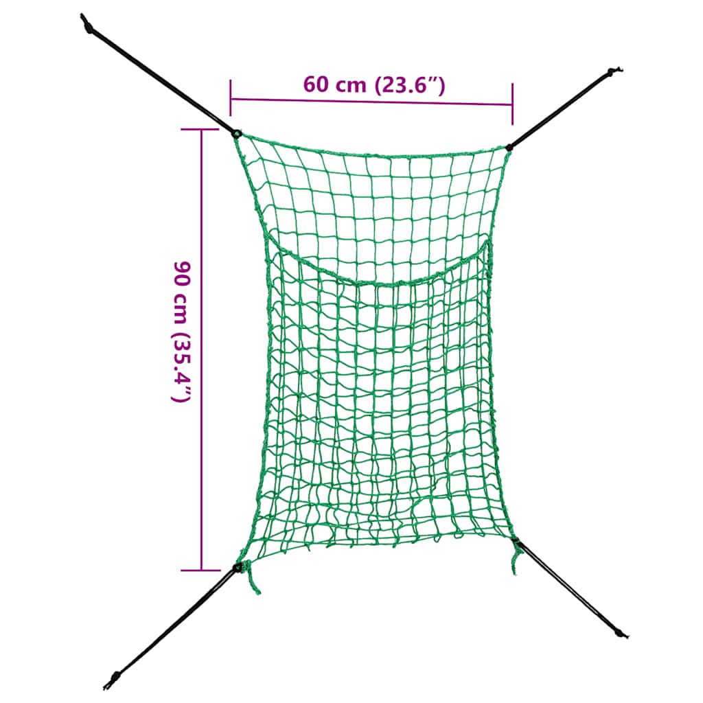 Hooinetten rechthoekig 2 stuks 0,9x1 m PP