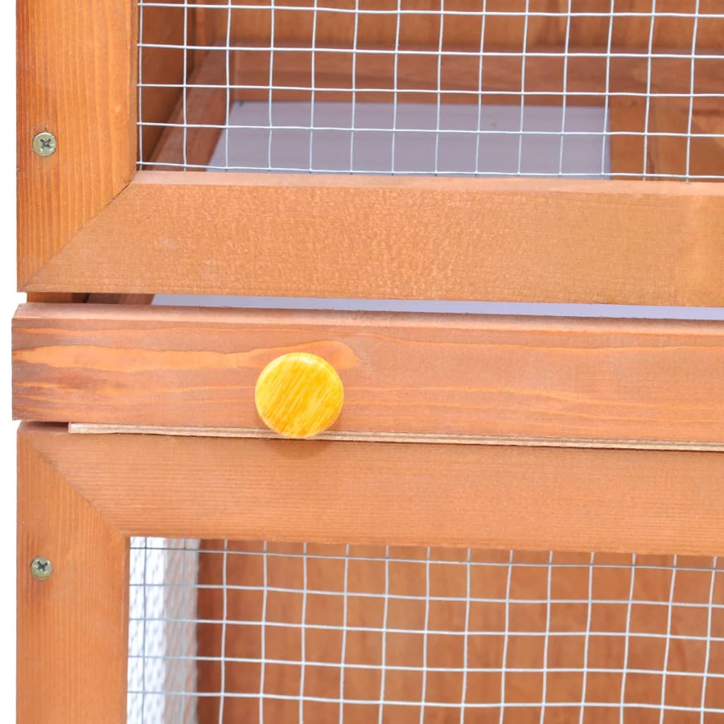 Buitenkonijnenhok voor kleine huisdieren, 1 deur, hout