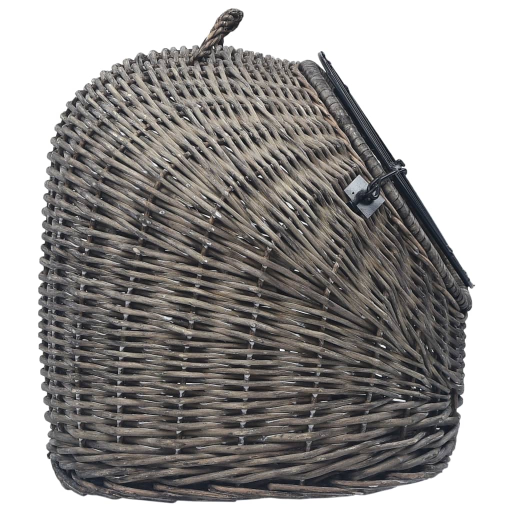 Kattendrager 45x35x35 cm natuurlijk wilgenhout grijs