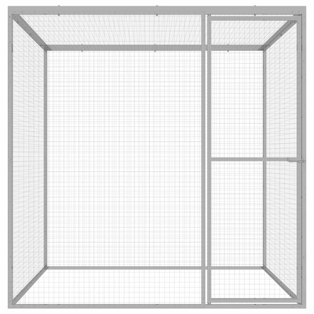 Kattenkooi 1,5x1,5x1,5 m gegalvaniseerd staal