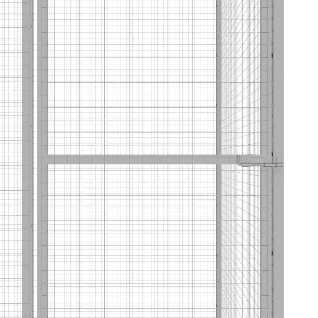 Kattenkooi 1,5x1,5x1,5 m gegalvaniseerd staal
