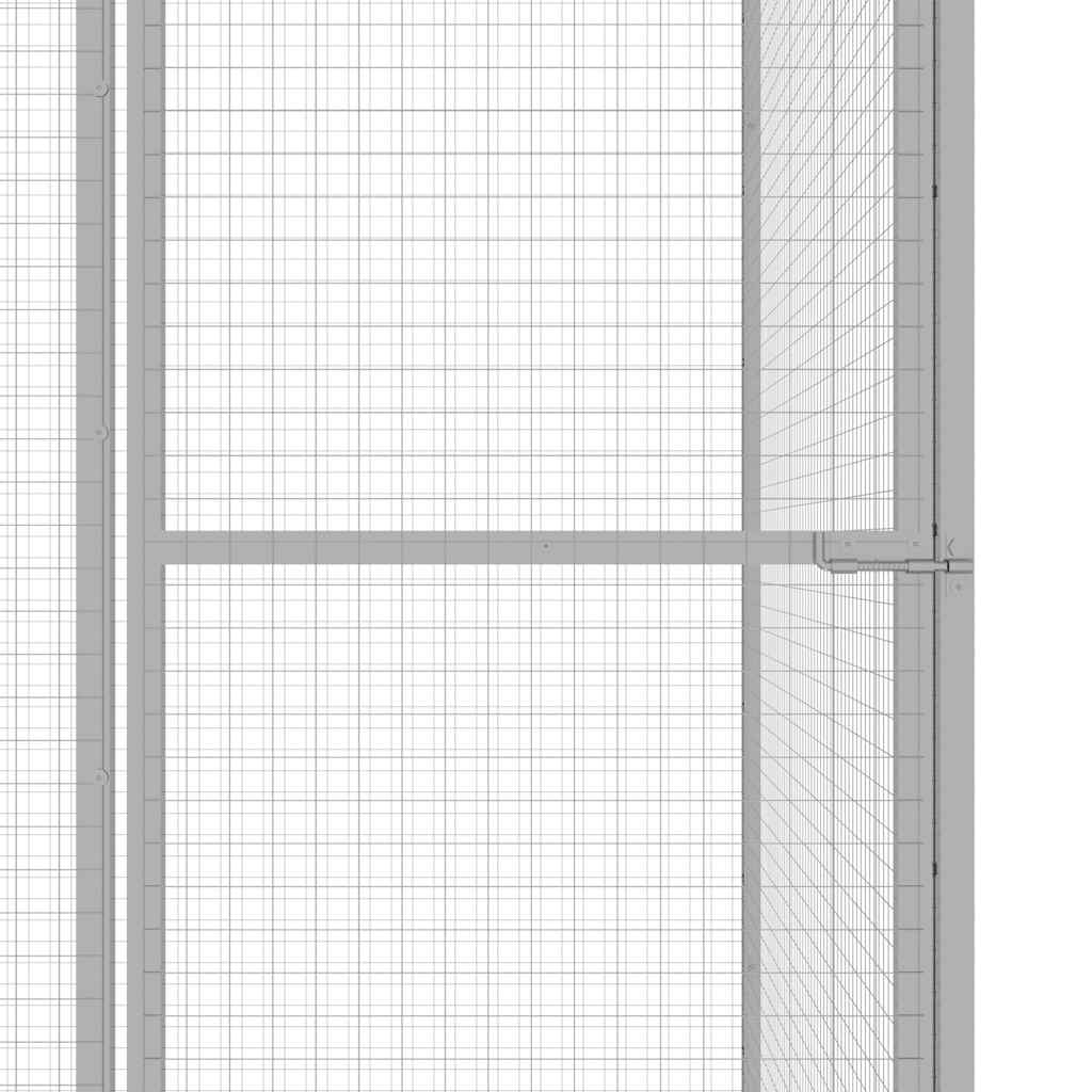 Kattenkooi 6x1,5x1,5 m gegalvaniseerd staal