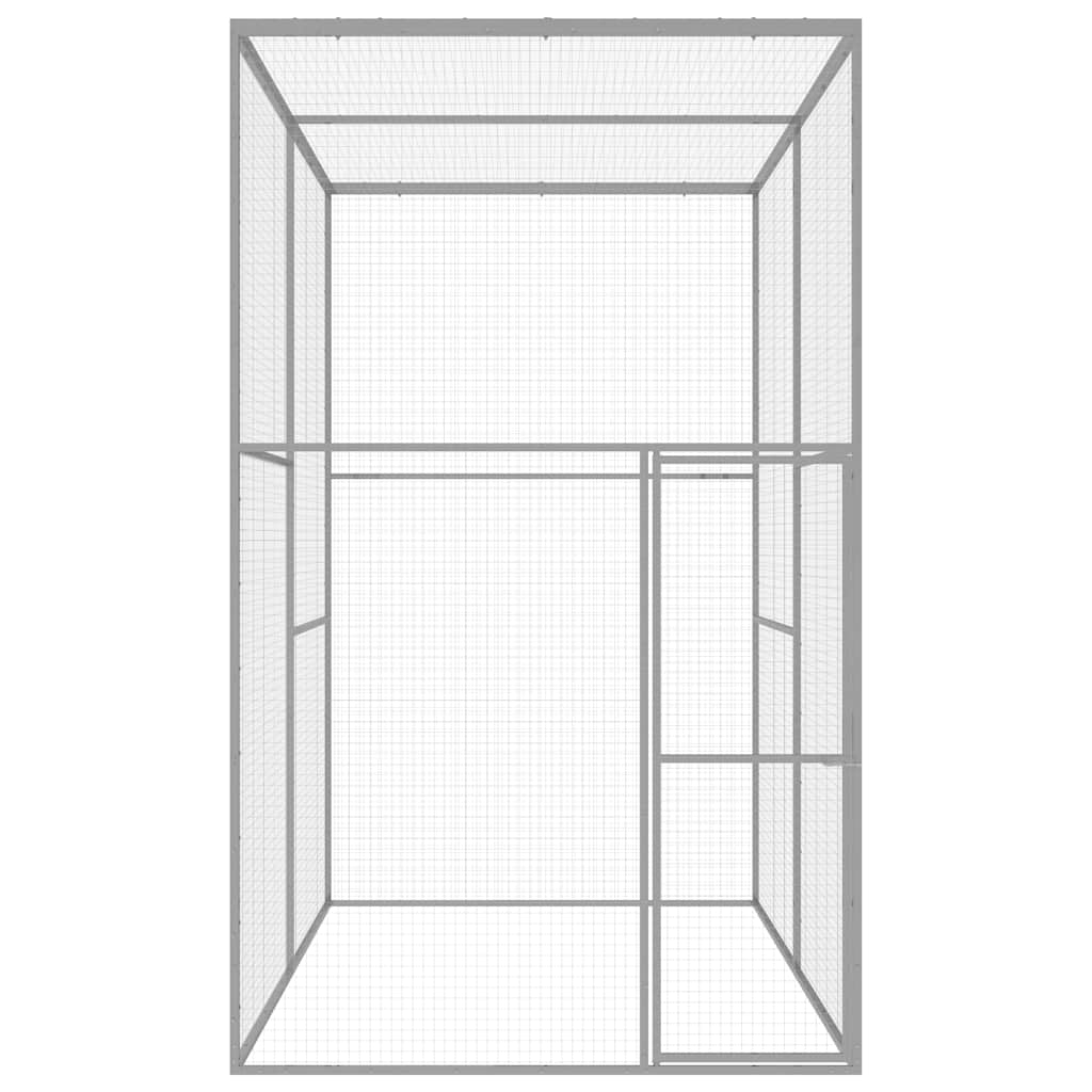 Kattenkooi 3x1,5x2,5 m gegalvaniseerd staal
