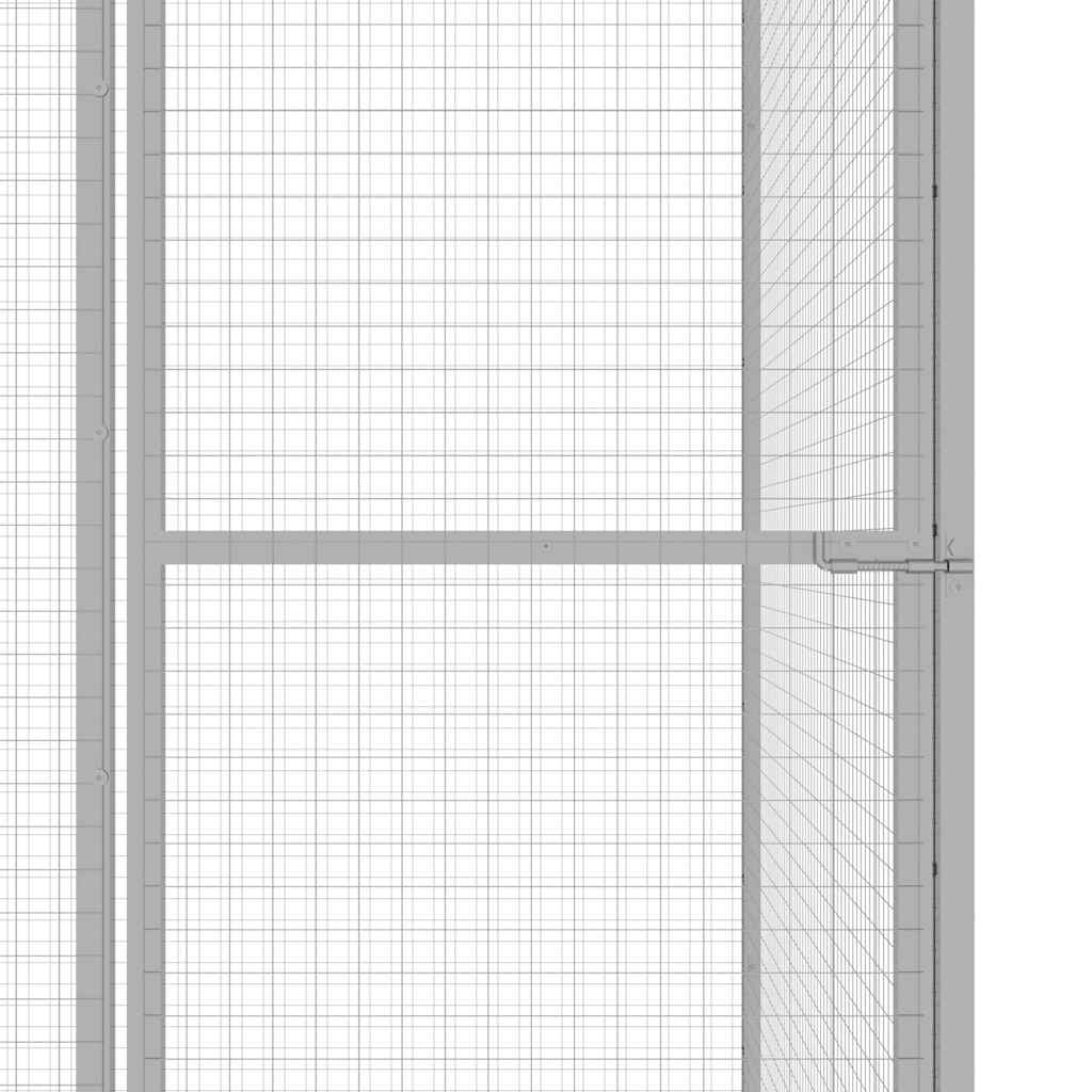 Kattenkooi 3x1,5x2,5 m gegalvaniseerd staal