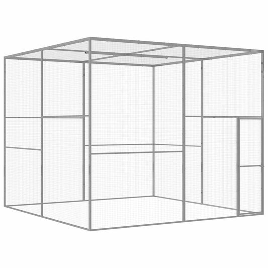 Kattenkooi 3x3x2,5 m gegalvaniseerd staal