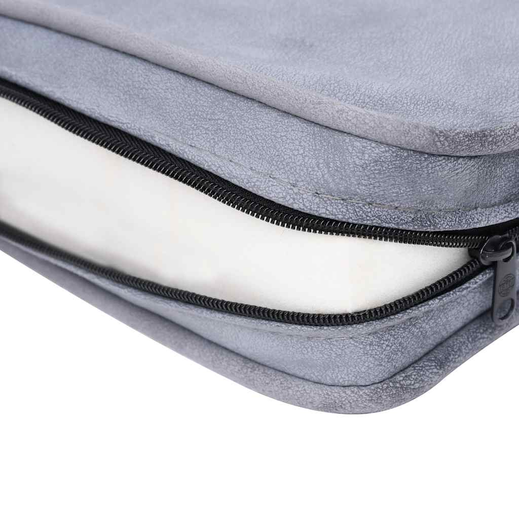 Hondenbank 57x34x36 cm pluche grijs