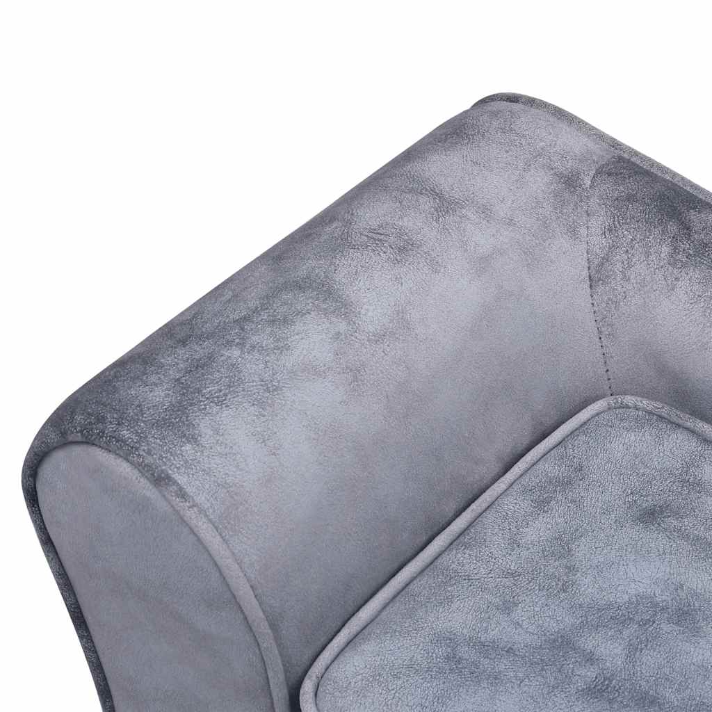 Hondenbank 57x34x36 cm pluche grijs