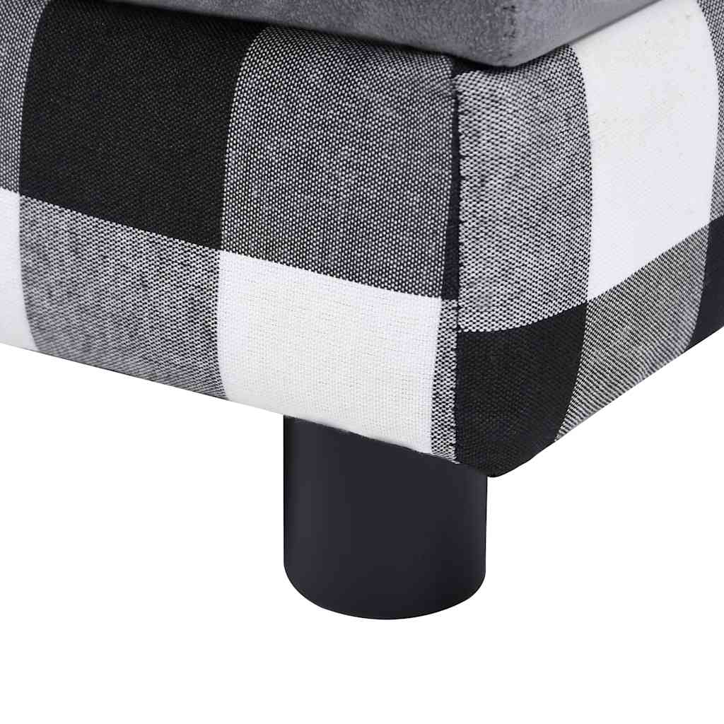 Hondenbank 57x34x36 cm pluche grijs