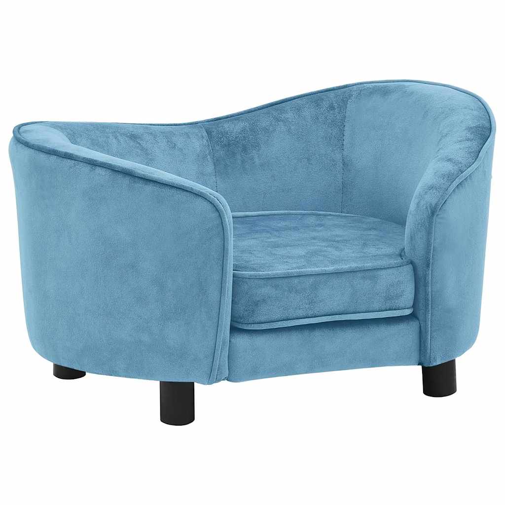 Hondenbank 69x49x40 cm pluche turquoise