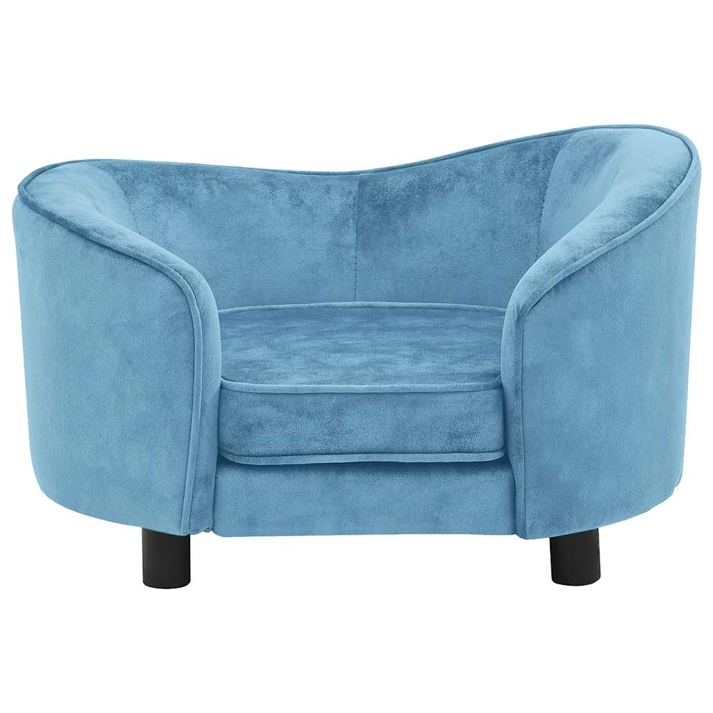 Hondenbank 69x49x40 cm pluche turquoise