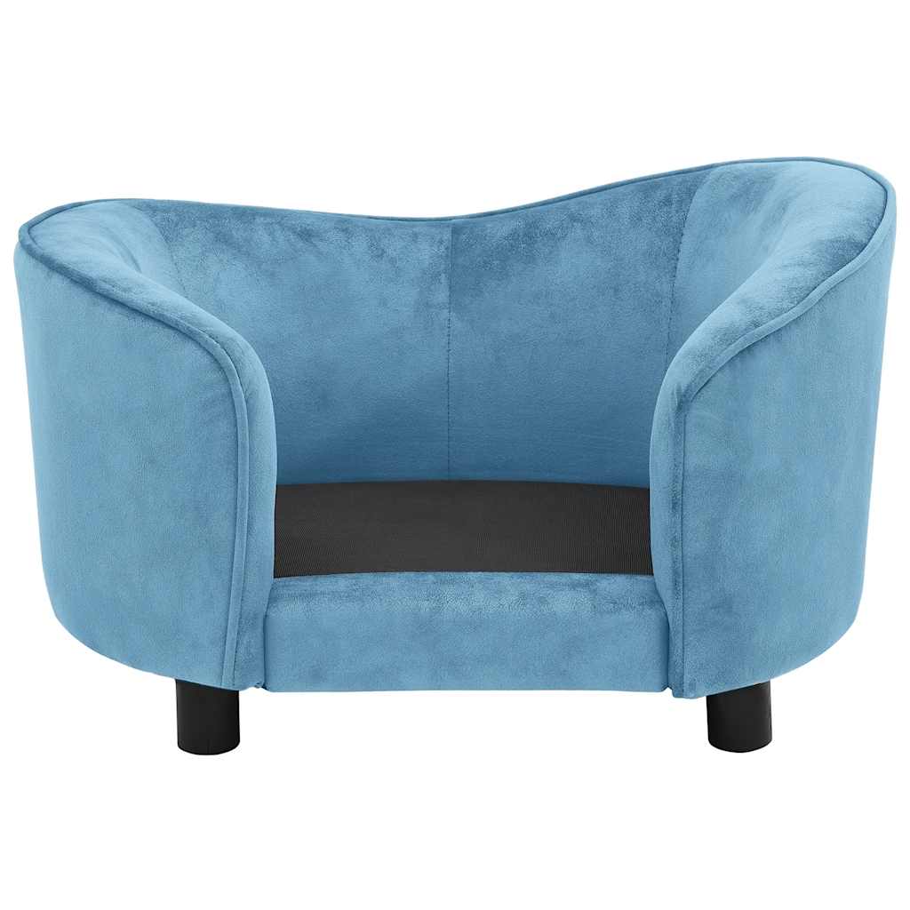 Hondenbank 69x49x40 cm pluche turquoise