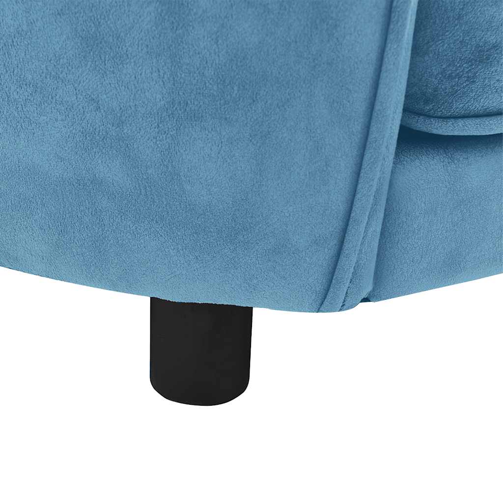 Hondenbank 69x49x40 cm pluche turquoise