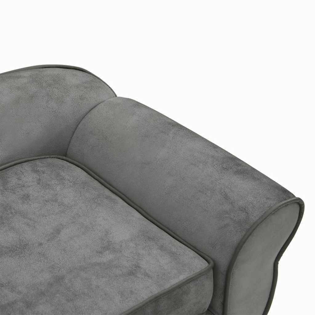 Hondenbank 72x45x30 cm pluche donkergrijs