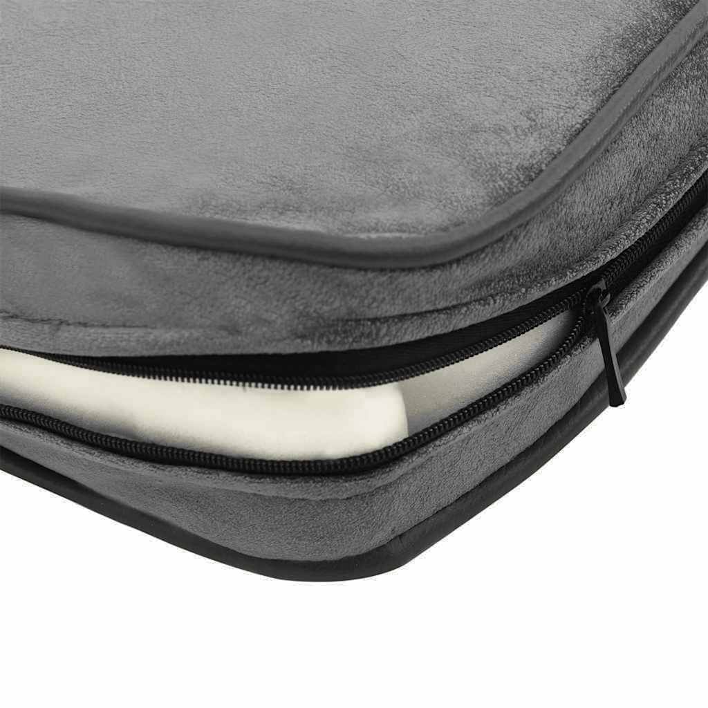 Hondenbank 72x45x30 cm pluche donkergrijs