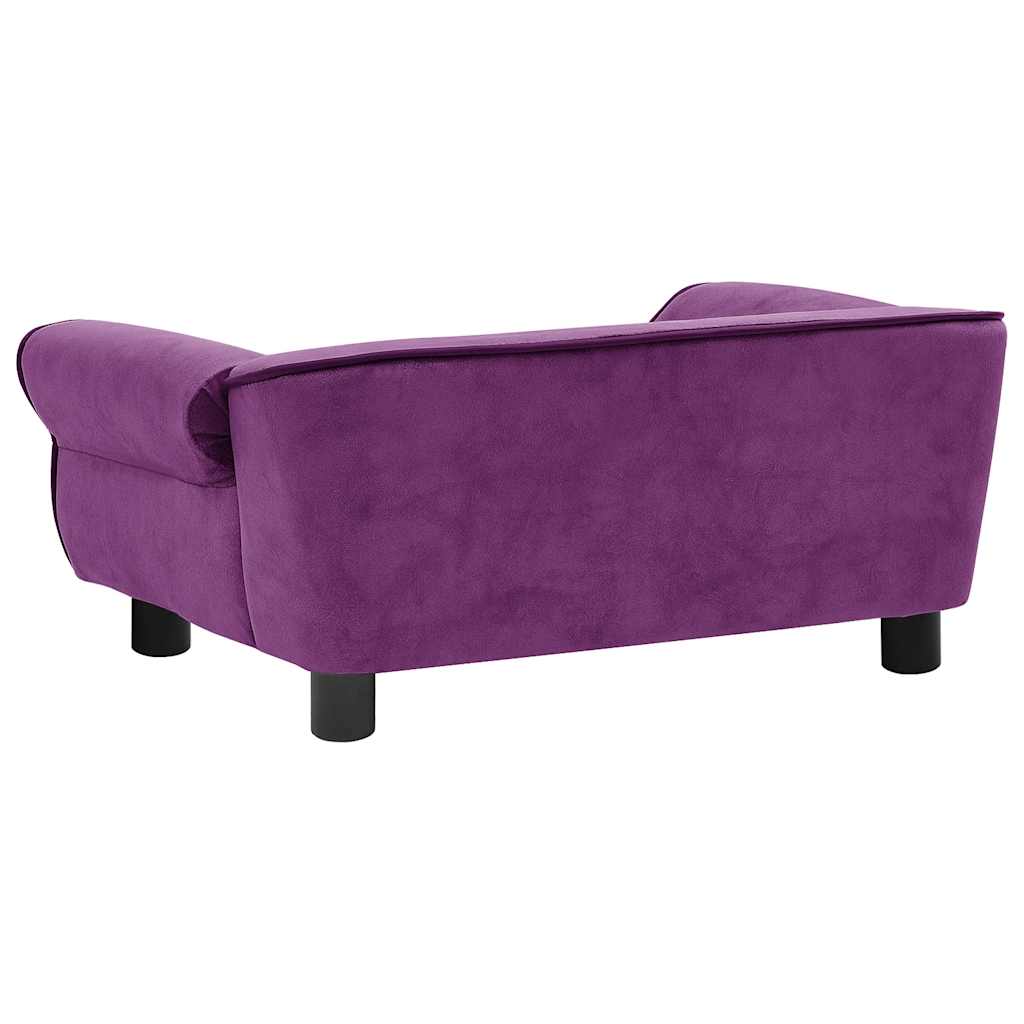Hondenbank 72x45x30 cm pluche bordeauxrood