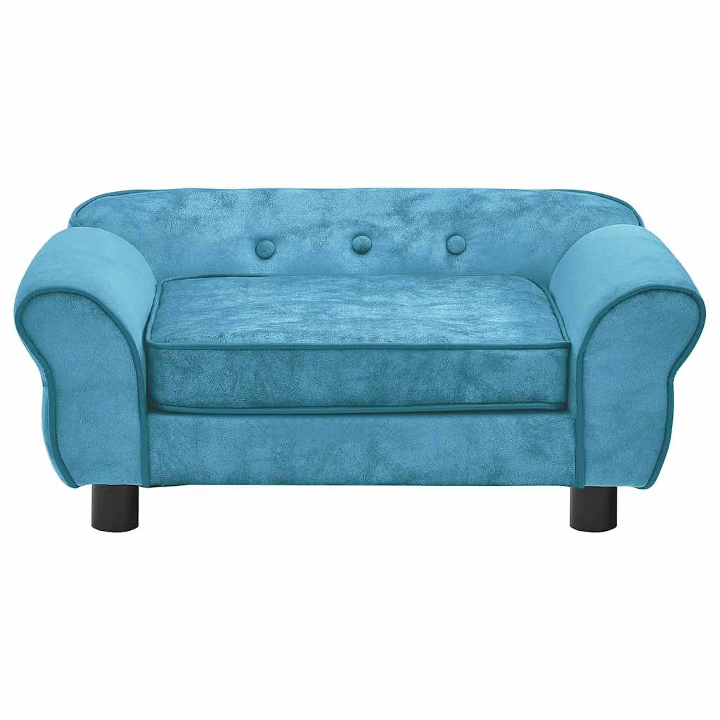 Hondenbank 72x45x30 cm pluche turquoise