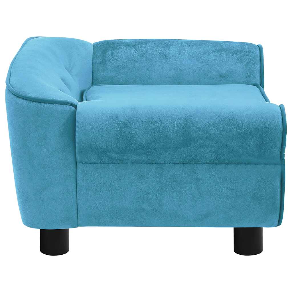Hondenbank 72x45x30 cm pluche turquoise
