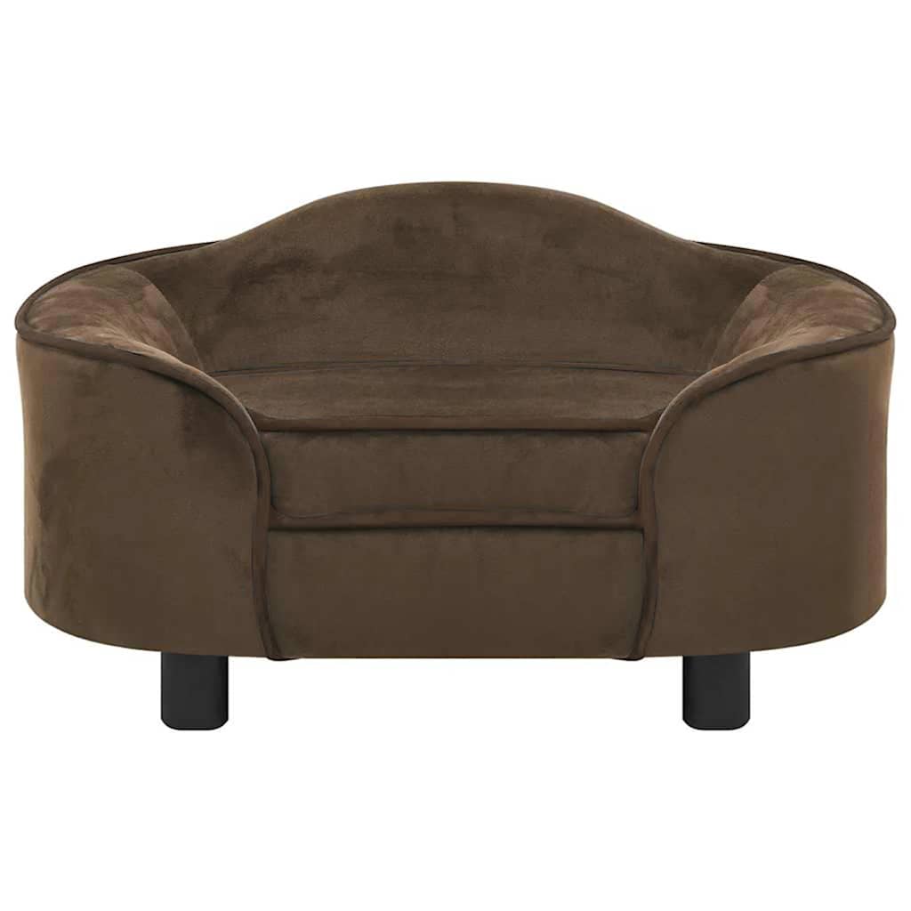 Hondenbank 67x47x36 cm pluche bruin