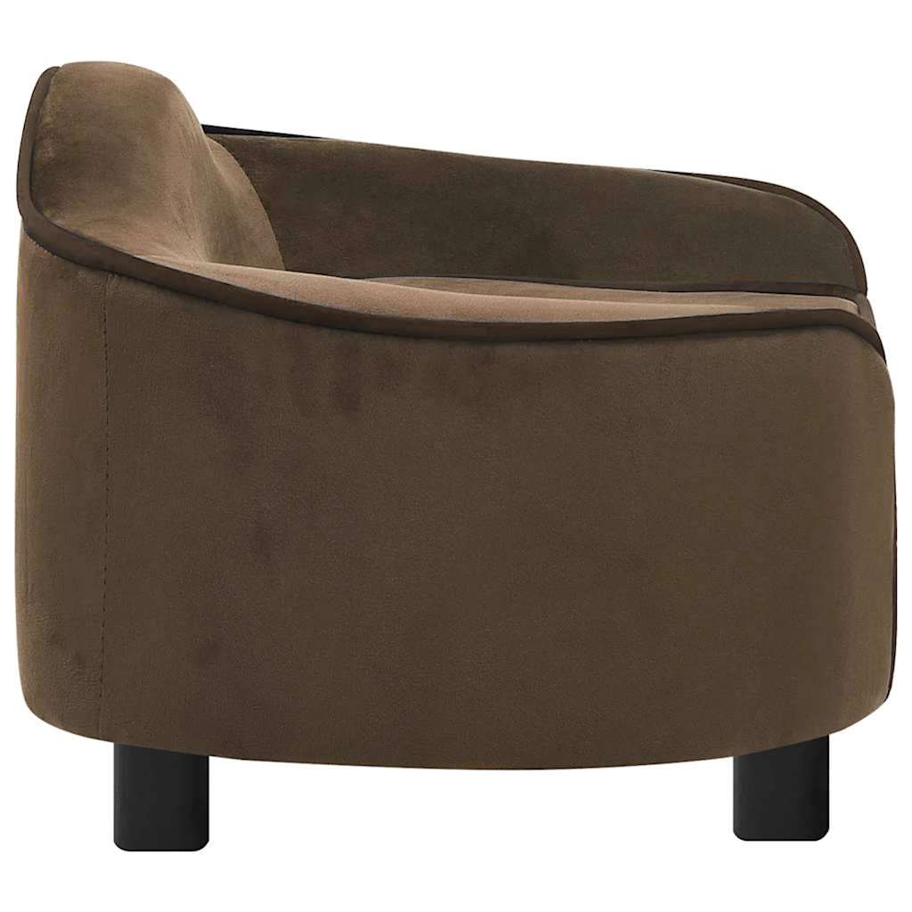 Hondenbank 67x47x36 cm pluche bruin