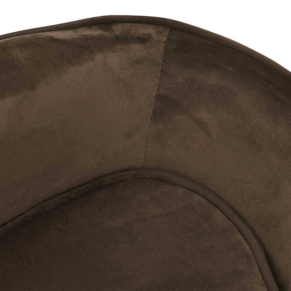 Hondenbank 67x47x36 cm pluche bruin