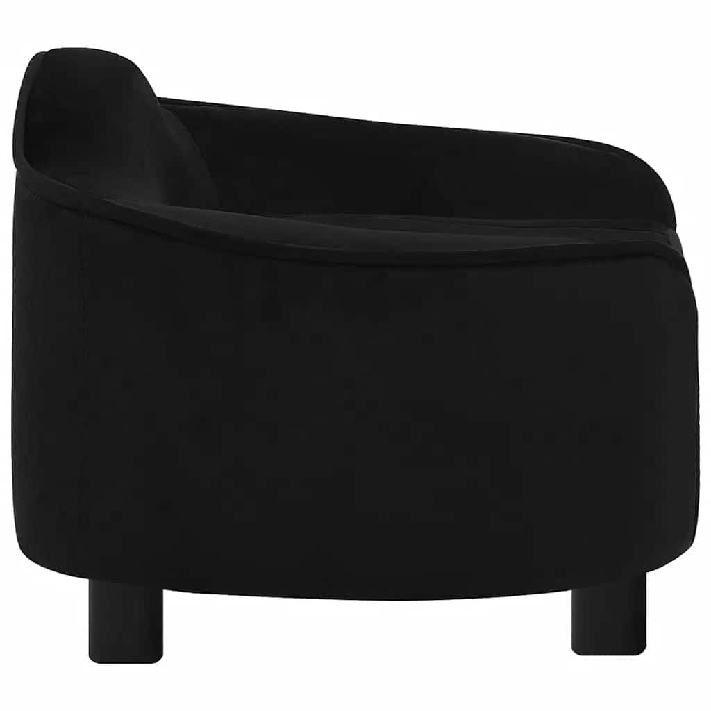 Hondenbank 67x47x36 cm pluche zwart