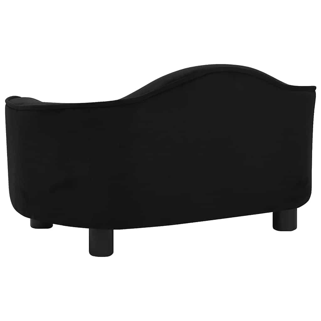 Hondenbank 67x47x36 cm pluche zwart