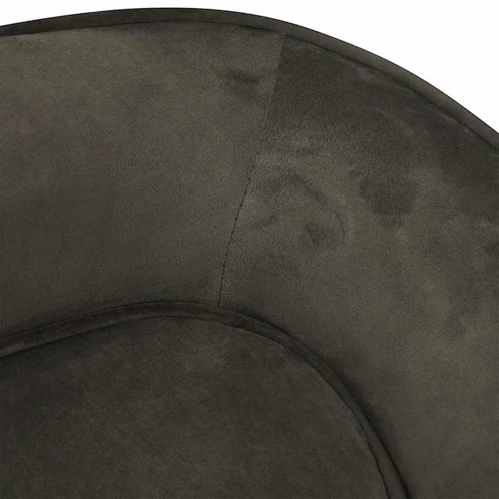 Hondenbank 67x47x36 cm pluche donkergrijs