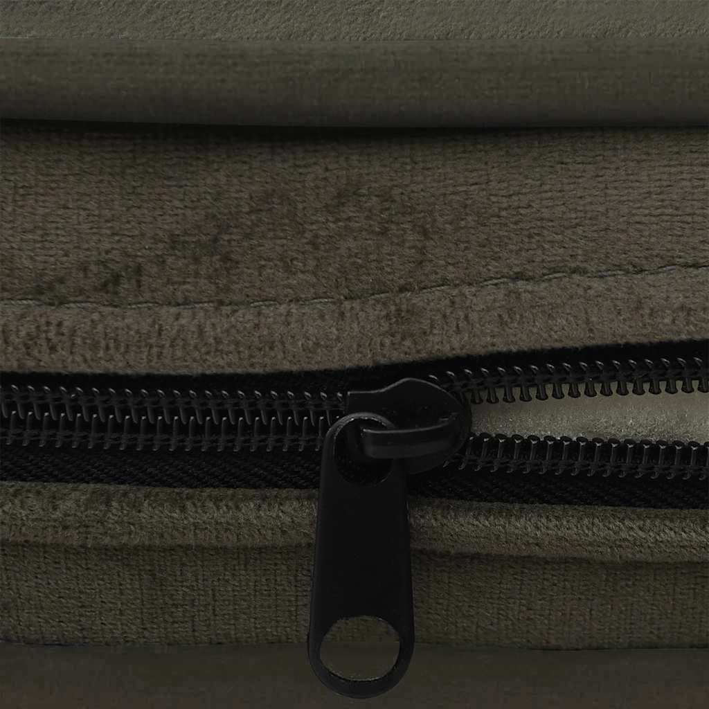 Hondenbank 67x47x36 cm pluche donkergrijs