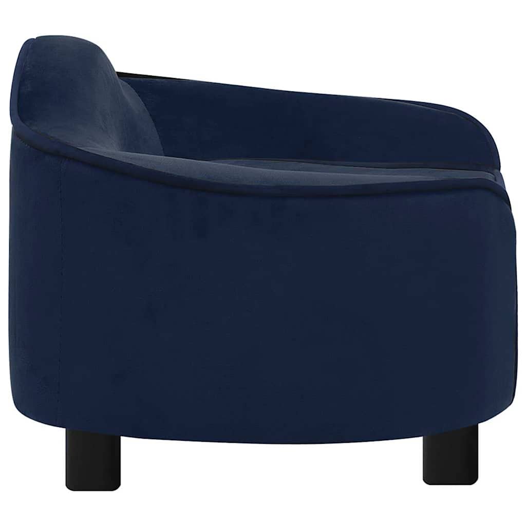 Hondenbank 67x47x36 cm pluche blauw