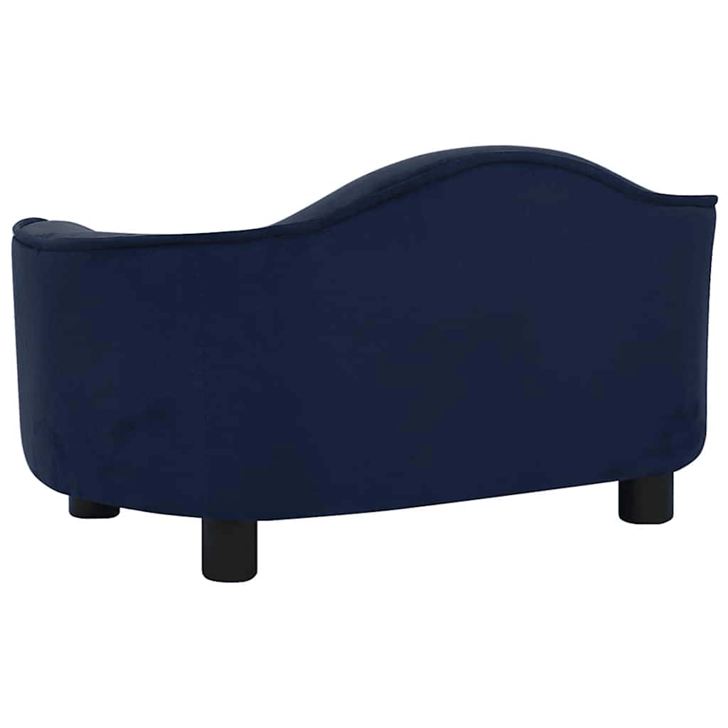 Hondenbank 67x47x36 cm pluche blauw