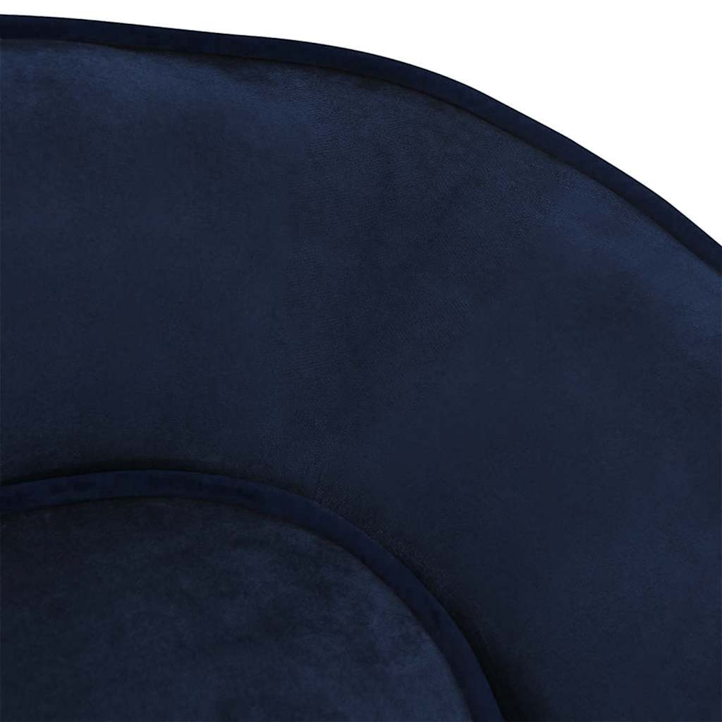 Hondenbank 67x47x36 cm pluche blauw