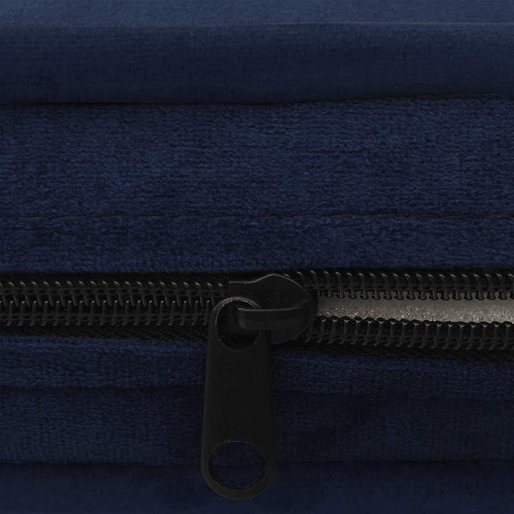 Hondenbank 67x47x36 cm pluche blauw