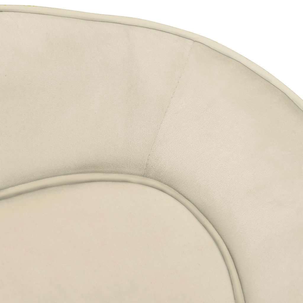 Hondenbank 67x47x36 cm pluche crèmekleurig