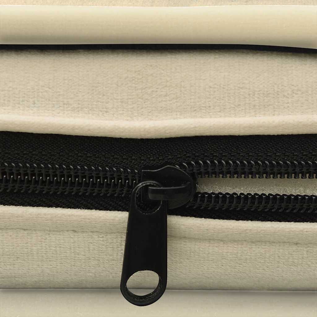 Hondenbank 67x47x36 cm pluche crèmekleurig