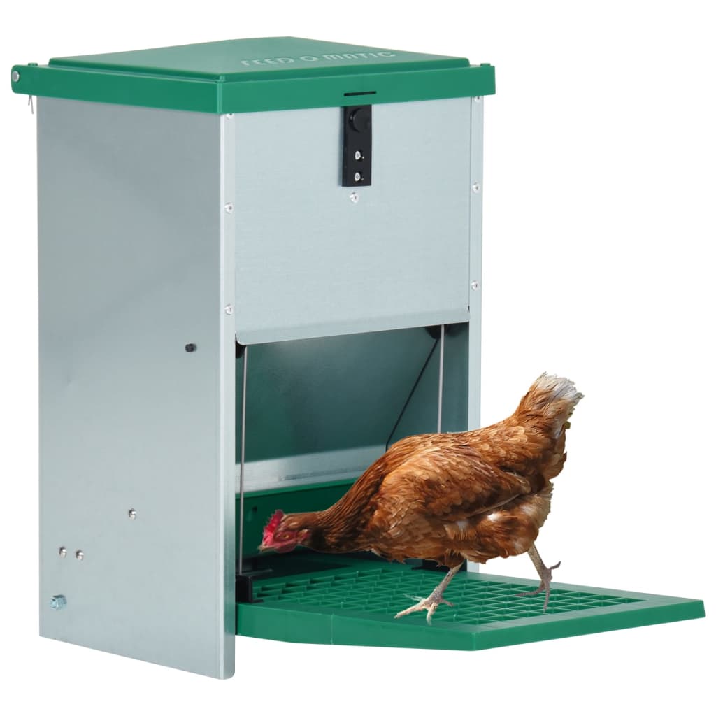 Pluimveevoerbak automatisch met pedaal 8 kg
