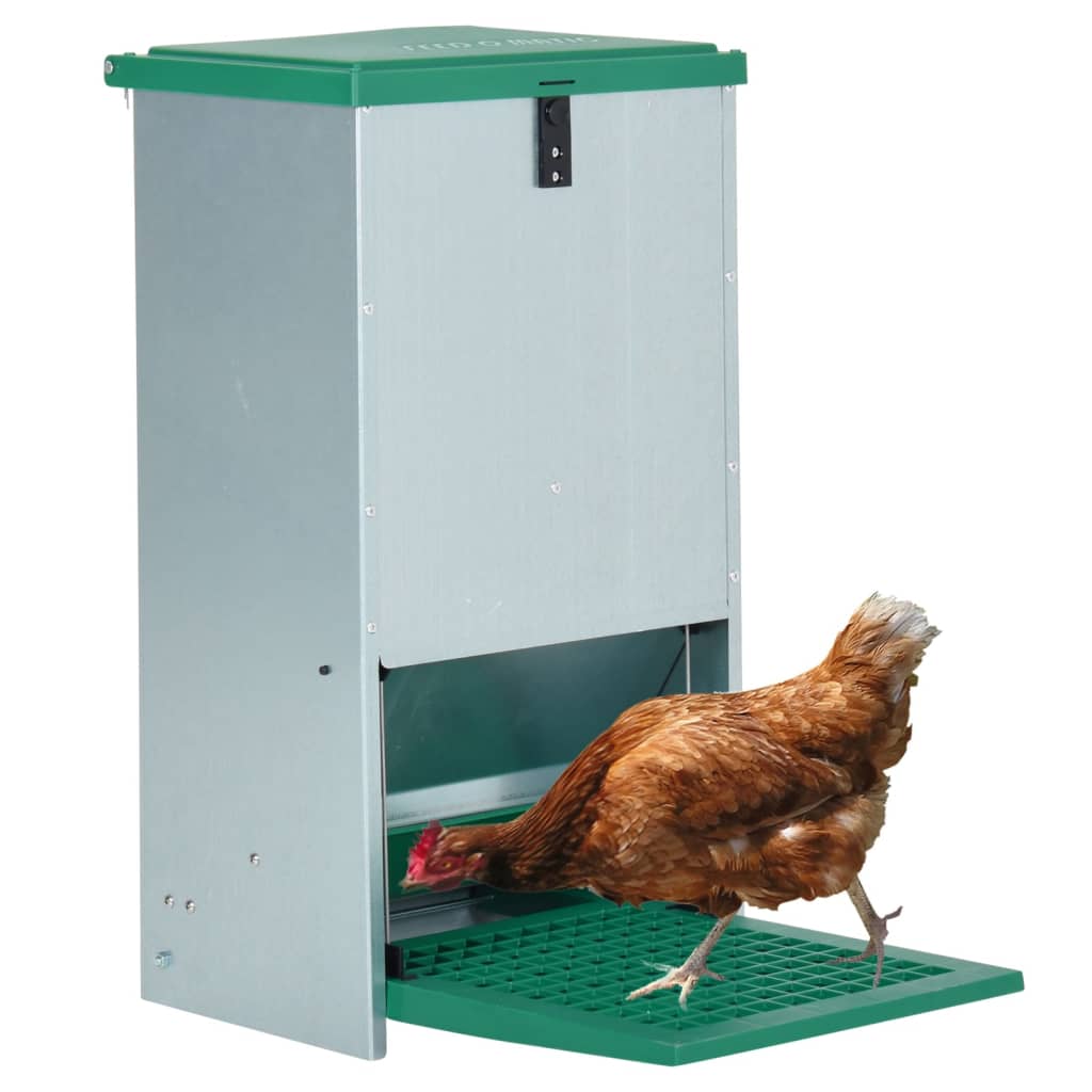 Pluimveevoerbak automatisch met pedaal 20 kg