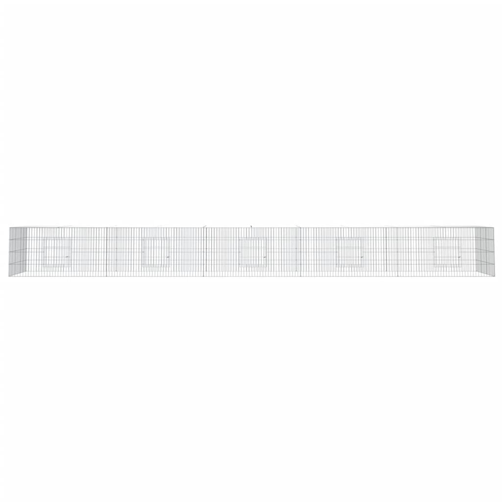 Konijnenkooi met 5 panelen 541x109x54 cm gegalvaniseerd ijzer