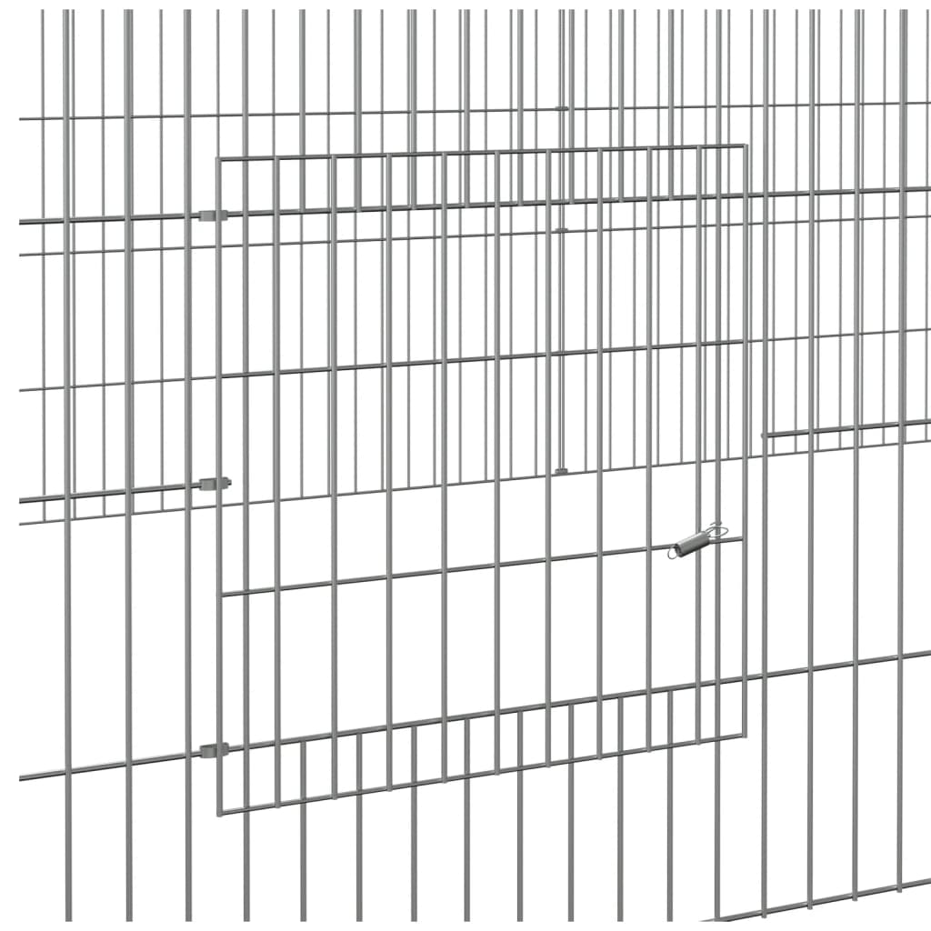 Konijnenkooi met 5 panelen 541x109x54 cm gegalvaniseerd ijzer