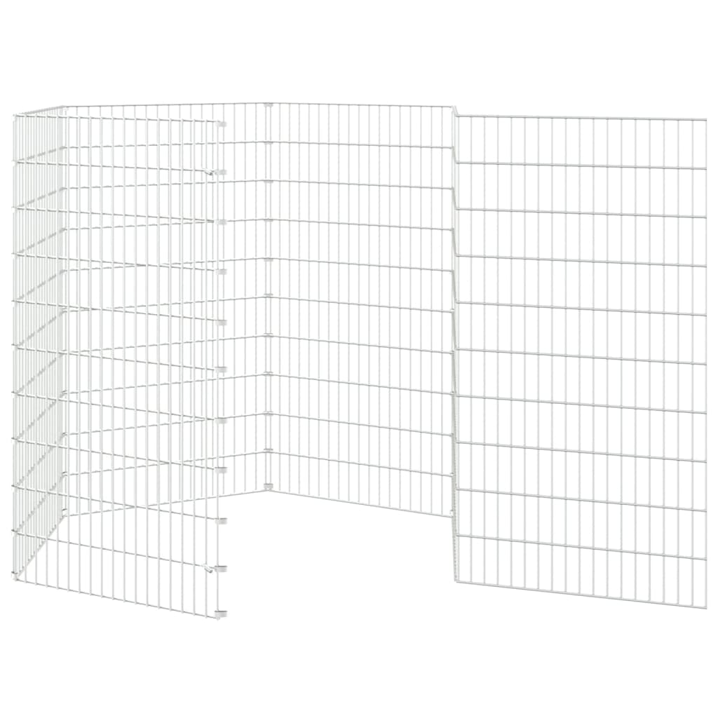 Dierenverblijf 6 panelen 54x100 cm gegalvaniseerd ijzer