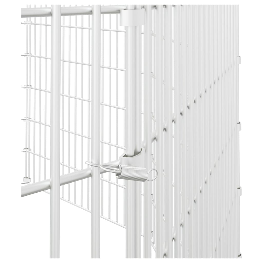 Vrije uitloopverblijf voor dieren 12 panelen 54x100 cm gegalvaniseerd ijzer