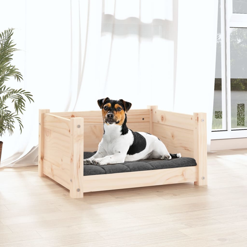 Hondenbed 55,5x45,5x28 cm massief grenenhout