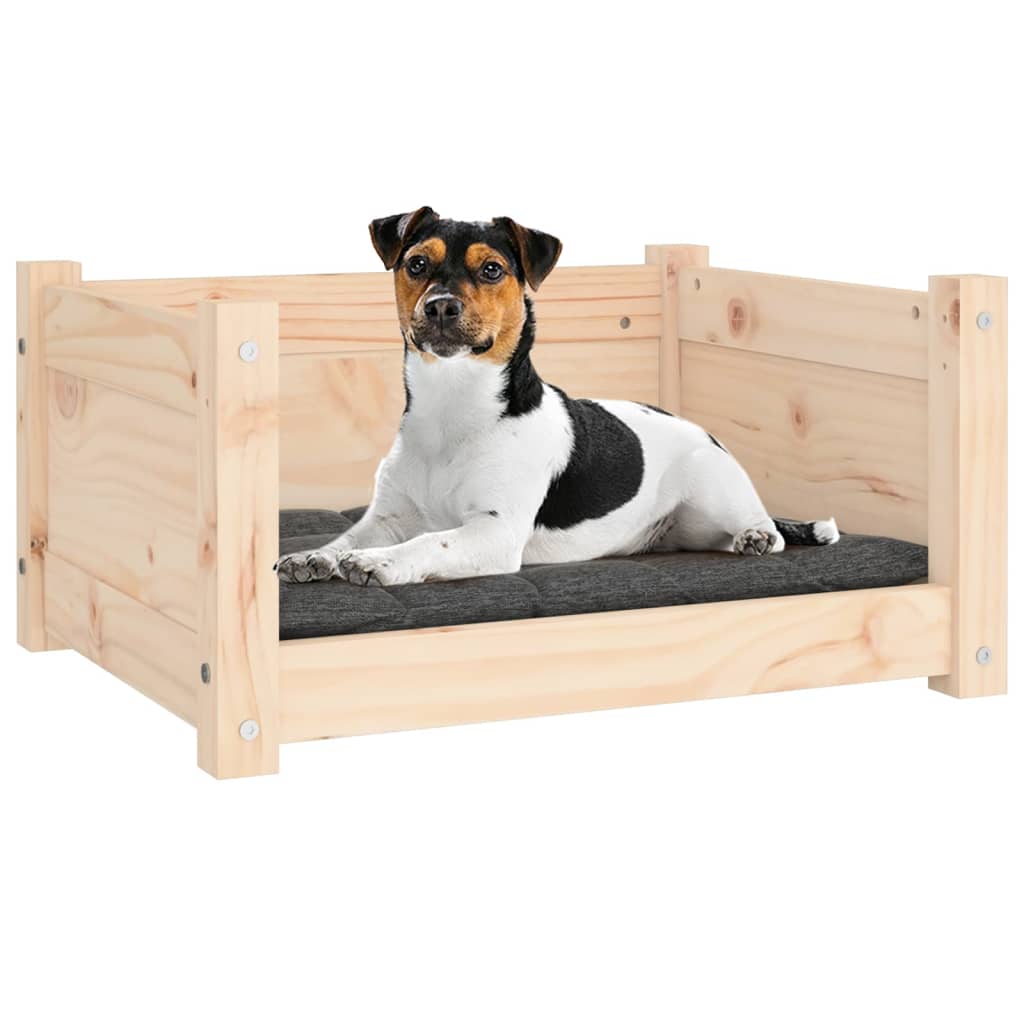 Hondenbed 55,5x45,5x28 cm massief grenenhout