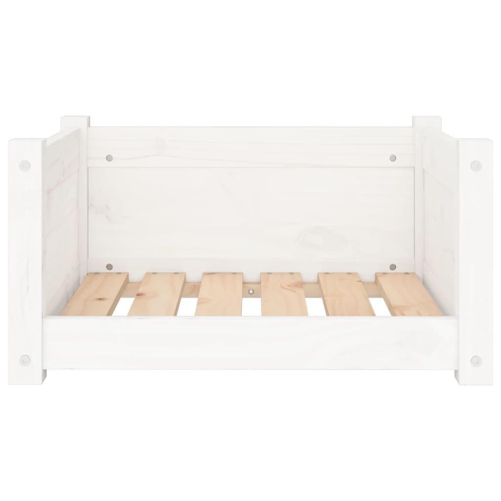 Hondenbed Wit 55,5x45,5x28 cm Massief grenenhout